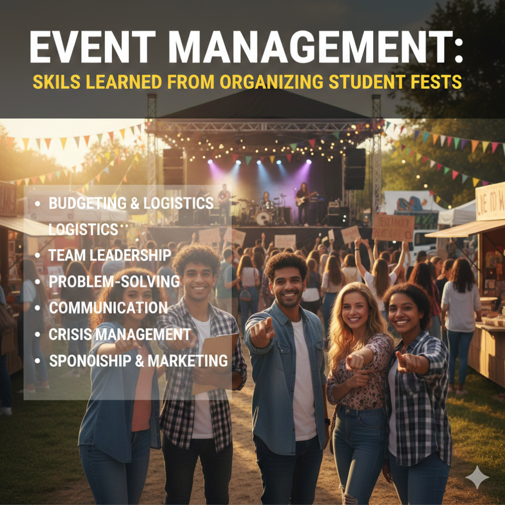 Event Management: Skills learned from organizing student fests