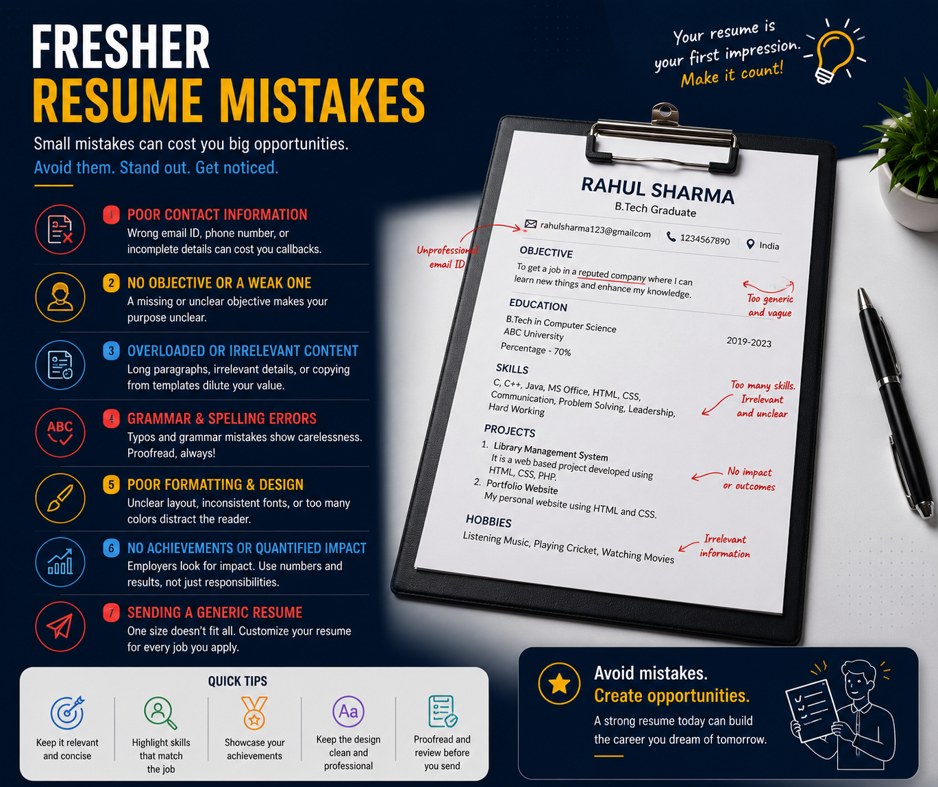 Fresher Resume Mistakes
